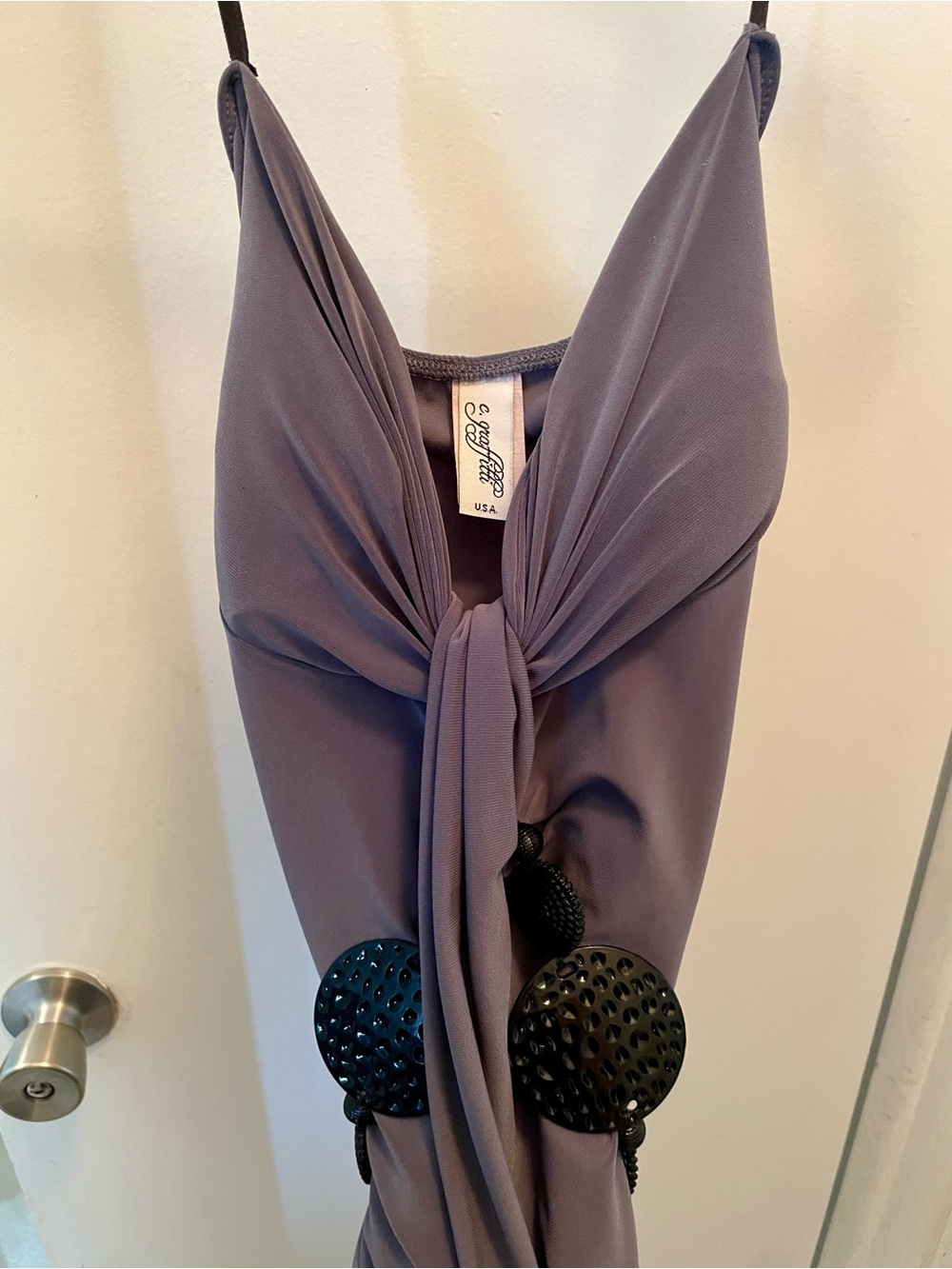 Strapless Purple Midi Dress - Picture 3 of 4